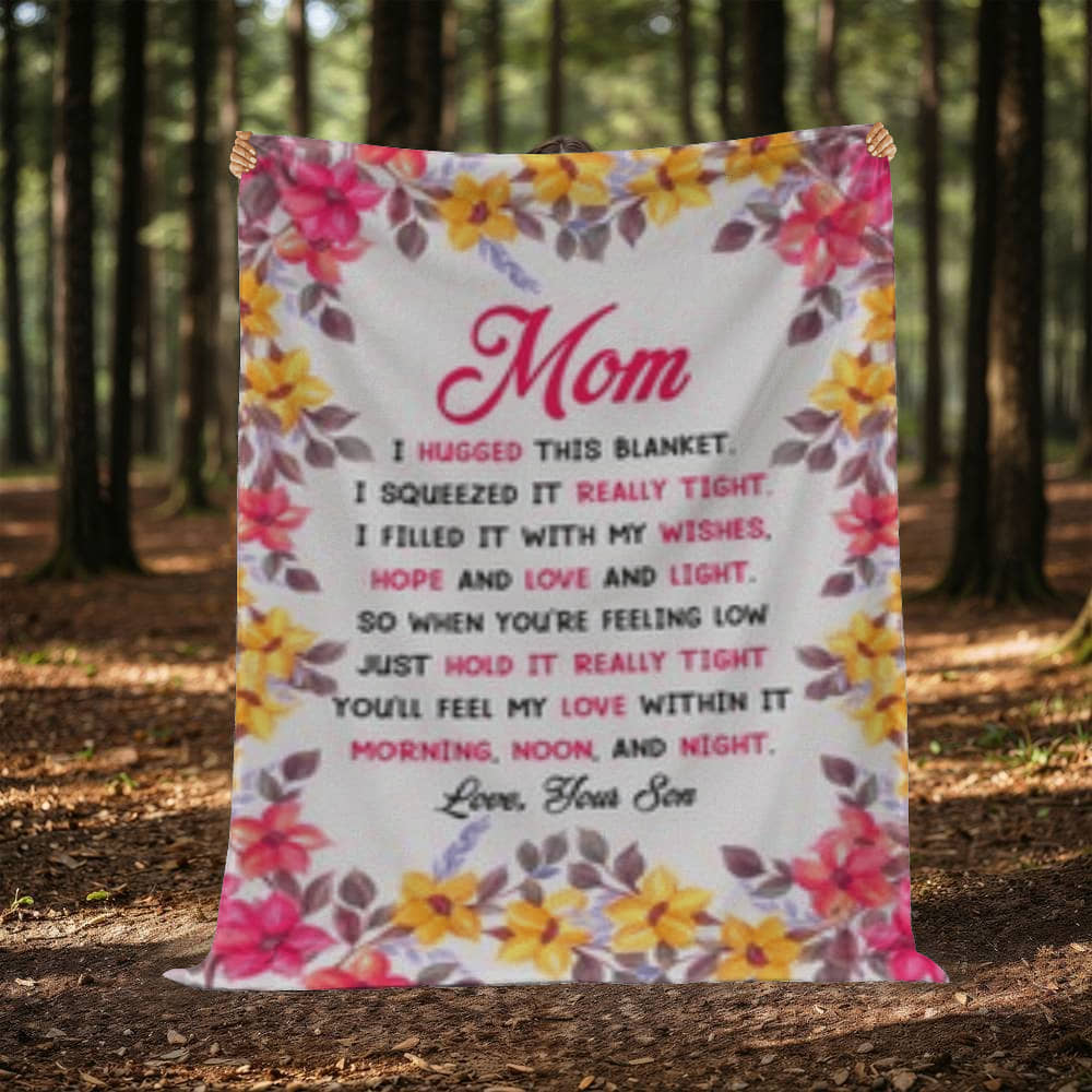 Mom- I Hugged This Blanket - Mink Touch Fleece Blanket