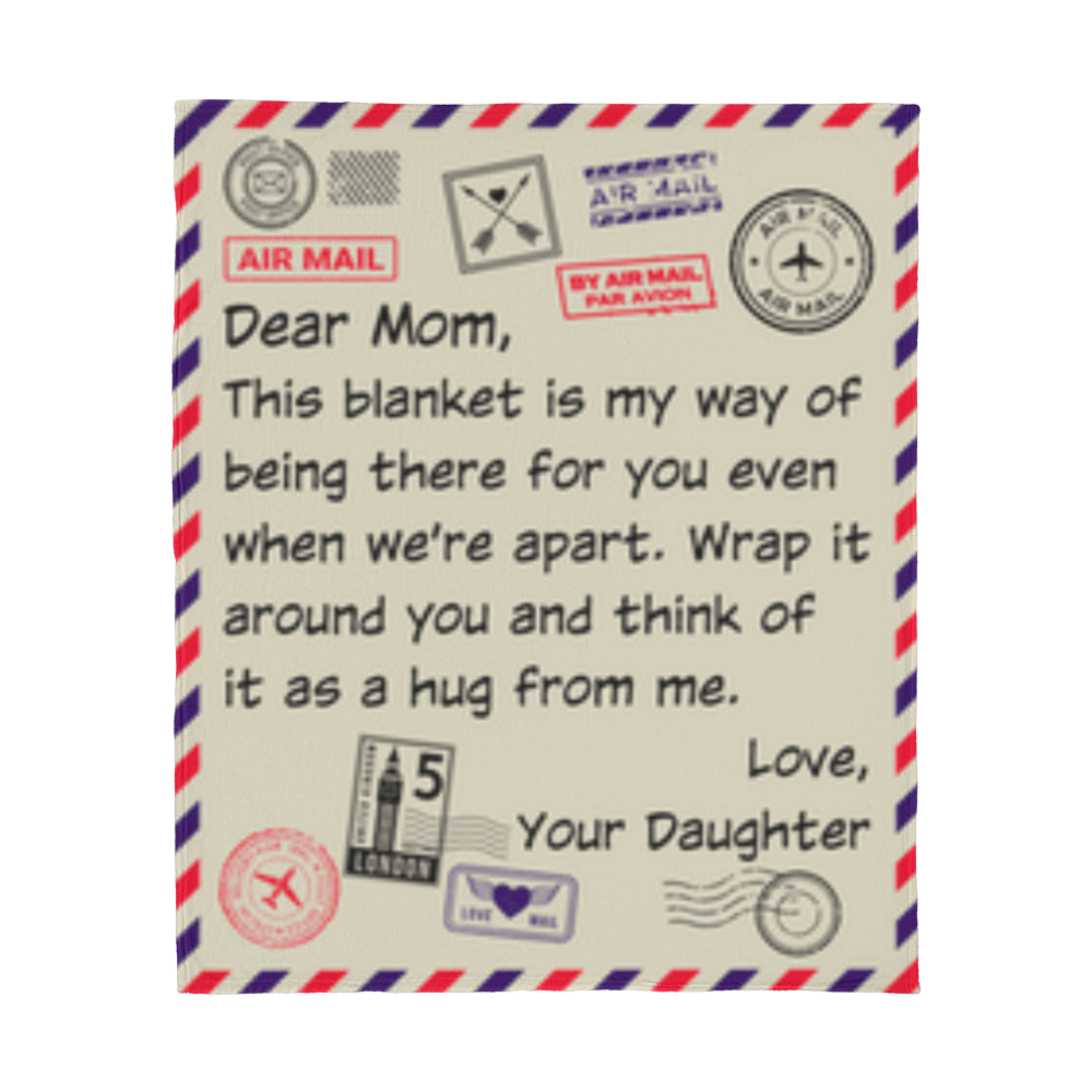 Dear Mom Letter- Jersey Fleece Blanket 50" x 60"