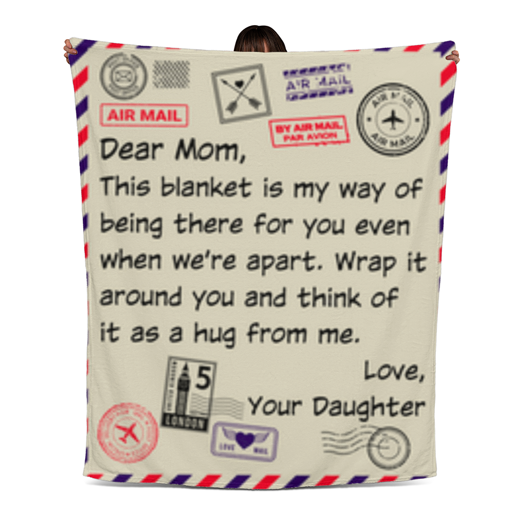 Dear Mom Letter- Jersey Fleece Blanket 50" x 60"