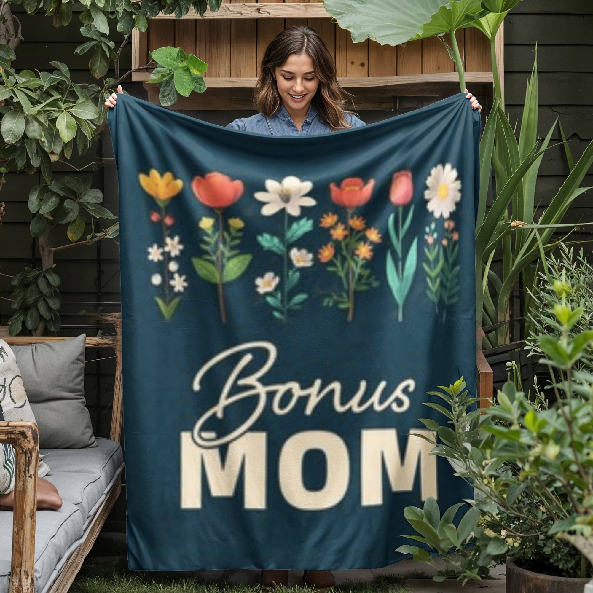 Bonus Mom- Jersey Fleece Blanket