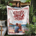 I Love You To The Moon & Back - 50''x 60'' Jersey Fleece Blanket- Valentine's Day Collection!
