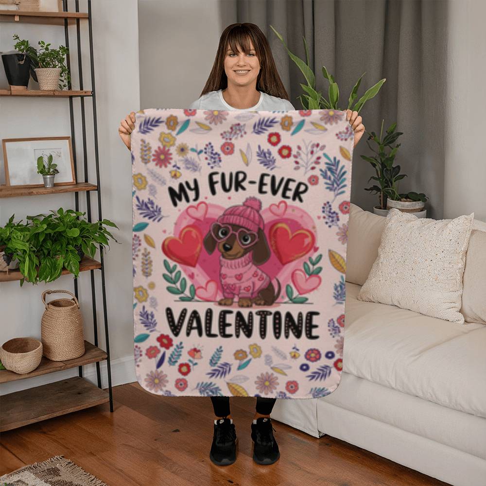 My  FUR-EVER Valentine - Sherpa Fleece Blanket - FUN SIZE / FULL SIZE - Valentine Collection!