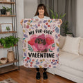 My  FUR-EVER Valentine - Sherpa Fleece Blanket - FUN SIZE / FULL SIZE - Valentine Collection!