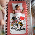 Bee My Valentine -Sherpa Fleece (Super Fluffy) Blanket - FUN SIZE & FULL SIZE - Valentine Collection!