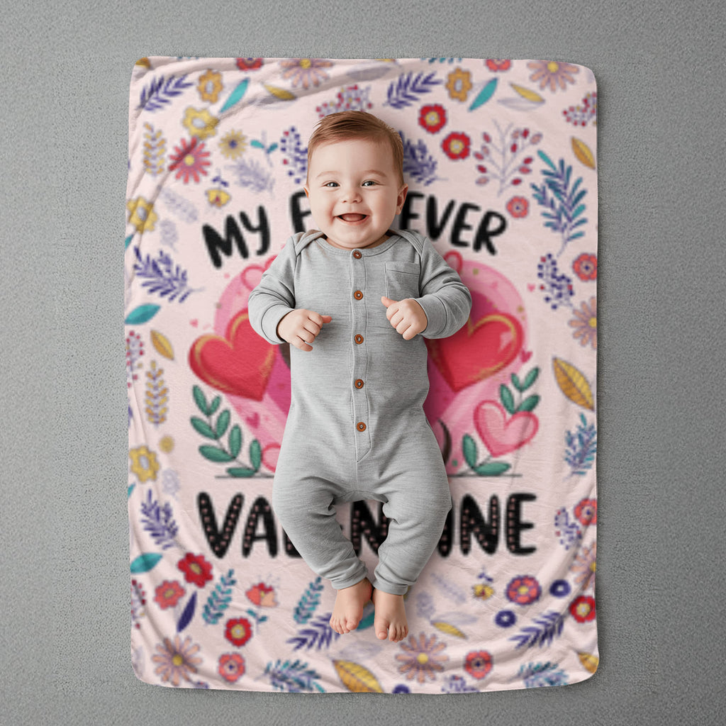 My  FUR-EVER Valentine - Sherpa Fleece Blanket - FUN SIZE / FULL SIZE - Valentine Collection!