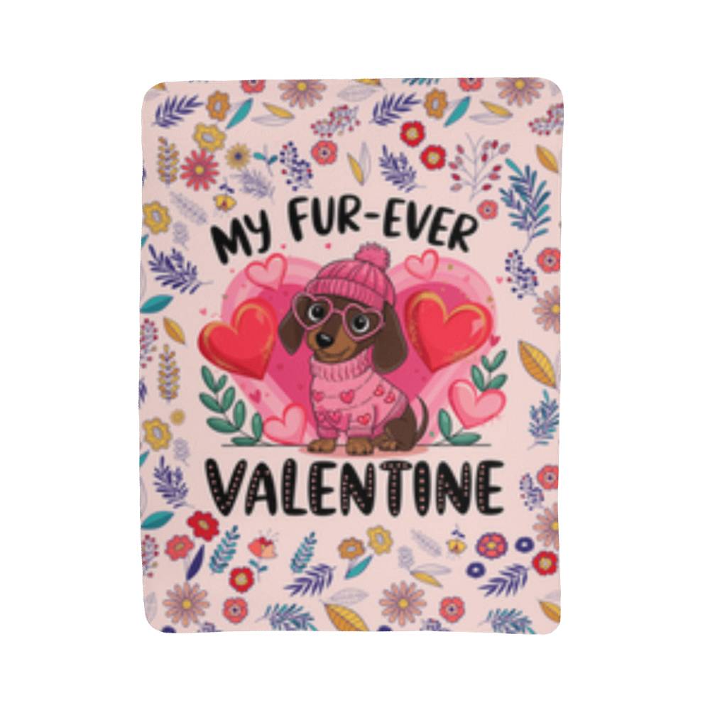 My  FUR-EVER Valentine - Sherpa Fleece Blanket - FUN SIZE / FULL SIZE - Valentine Collection!