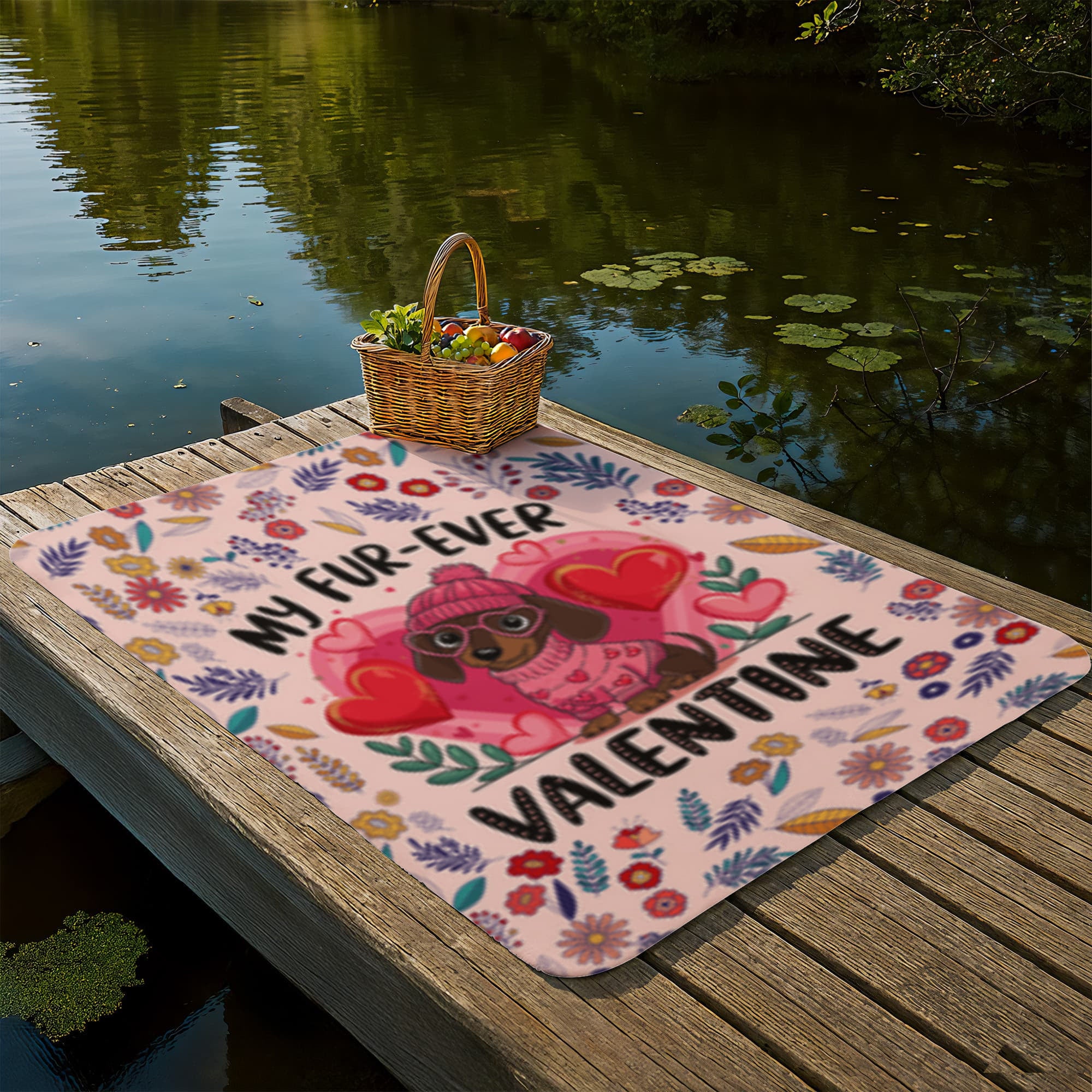My  FUR-EVER Valentine - Sherpa Fleece Blanket - FUN SIZE / FULL SIZE - Valentine Collection!
