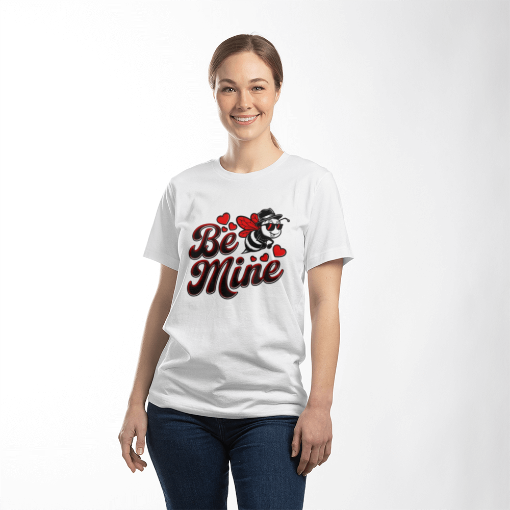 Be Mine_  White Bee T-Shirt - Valentine Collection!