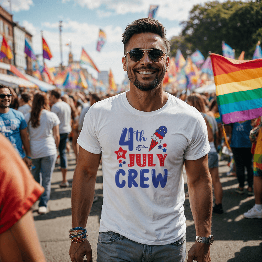4th July Crew - Unisex Adult T-Shirt Front Print