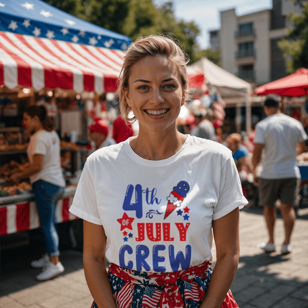 4th July Crew - Unisex Adult T-Shirt Front Print
