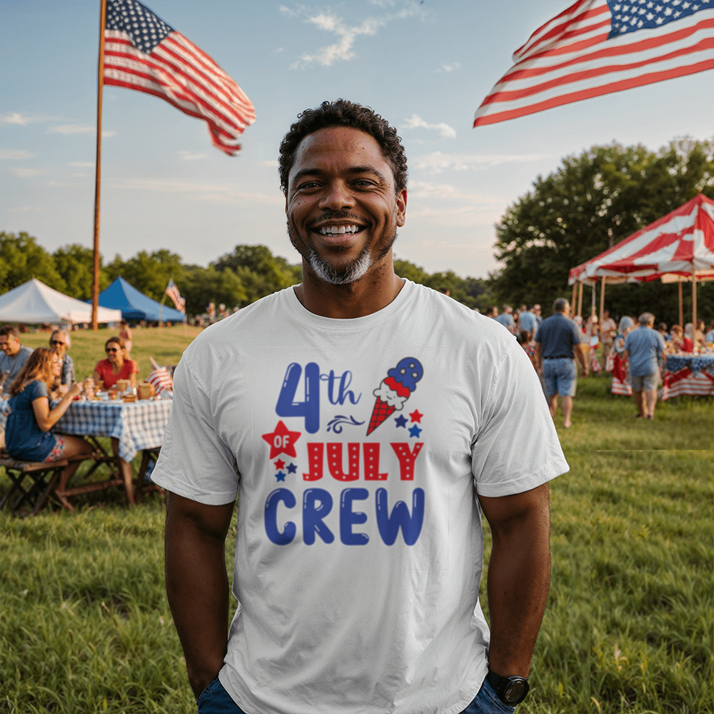 4th July Crew - Unisex Adult T-Shirt Front Print
