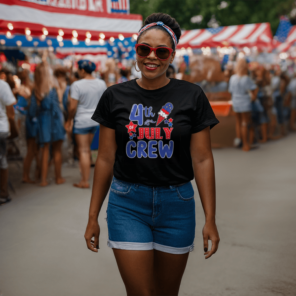 4th July Crew - Unisex Adult T-Shirt Front Print