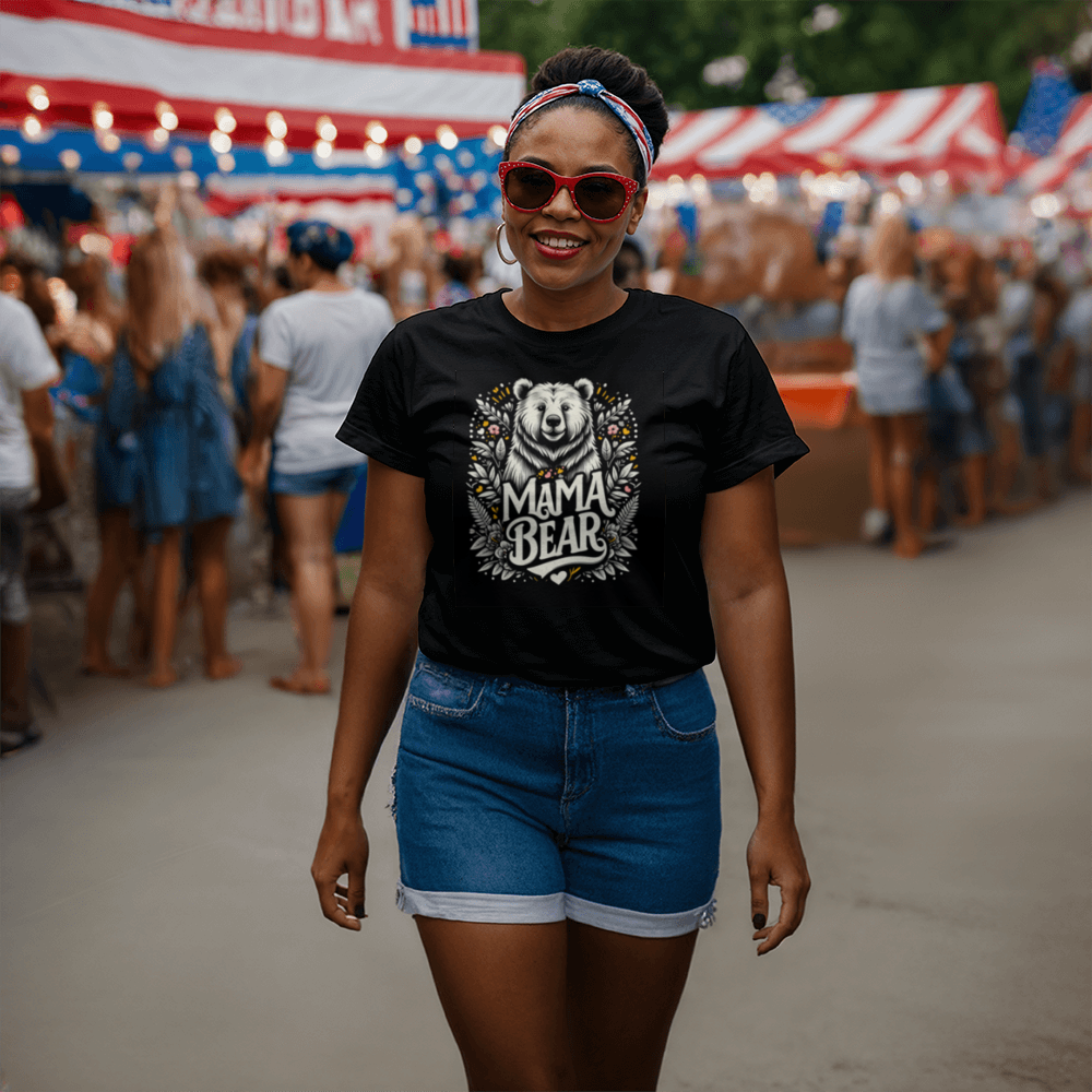Mama Bear - T-Shirt - Black & White