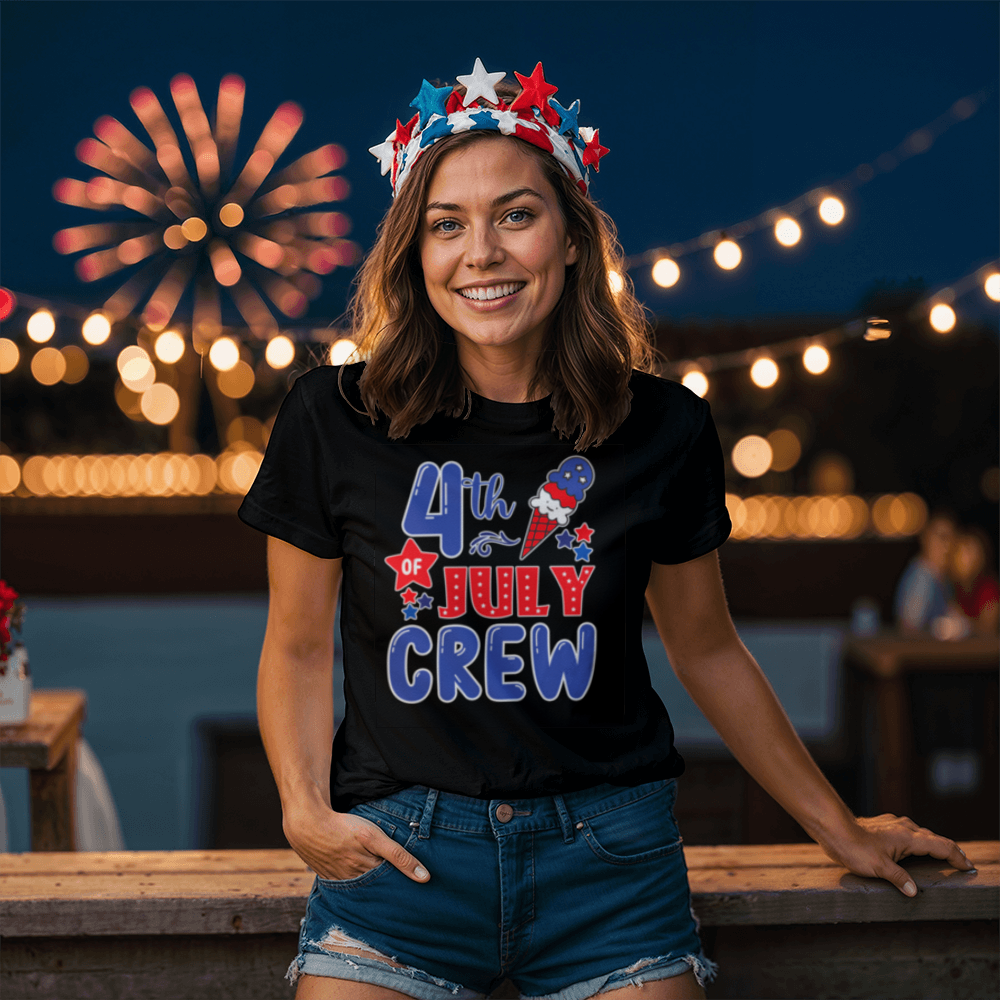4th July Crew - Unisex Adult T-Shirt Front Print
