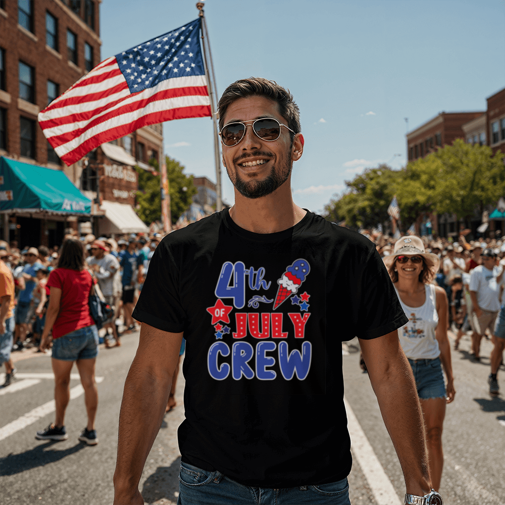 4th July Crew - Unisex Adult T-Shirt Front Print