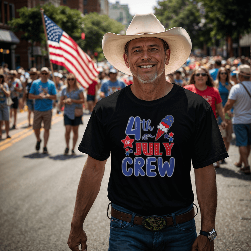 4th July Crew - Unisex Adult T-Shirt Front Print