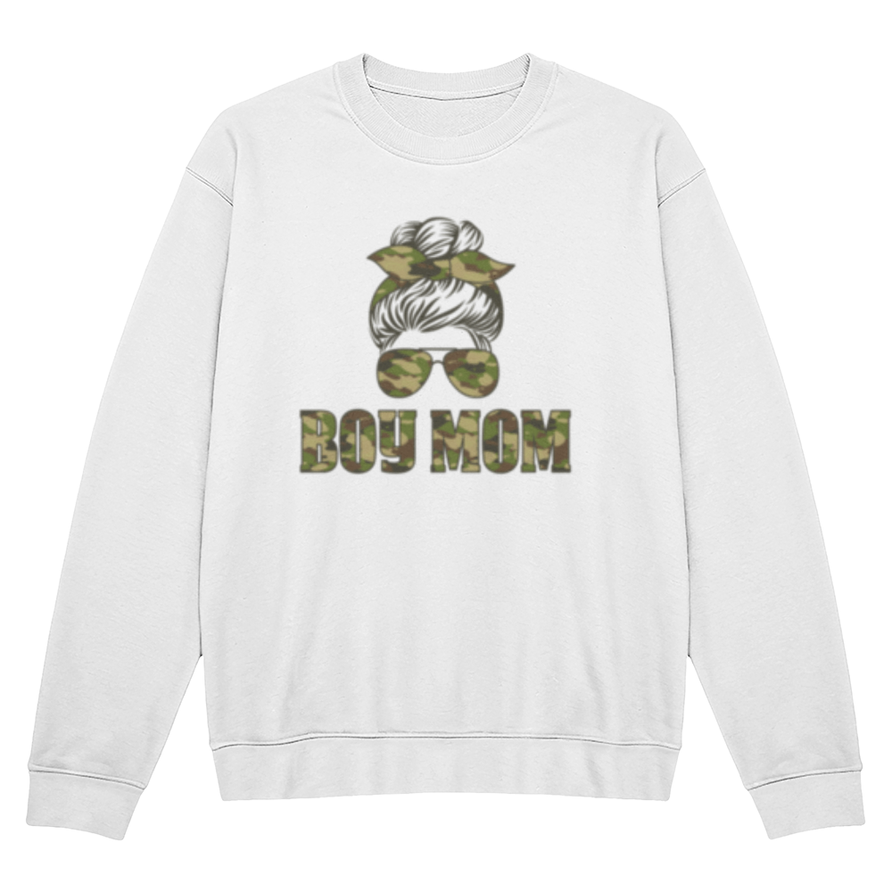 BOY MOM! - Unisex Crewneck  Fleece Sweatshirt