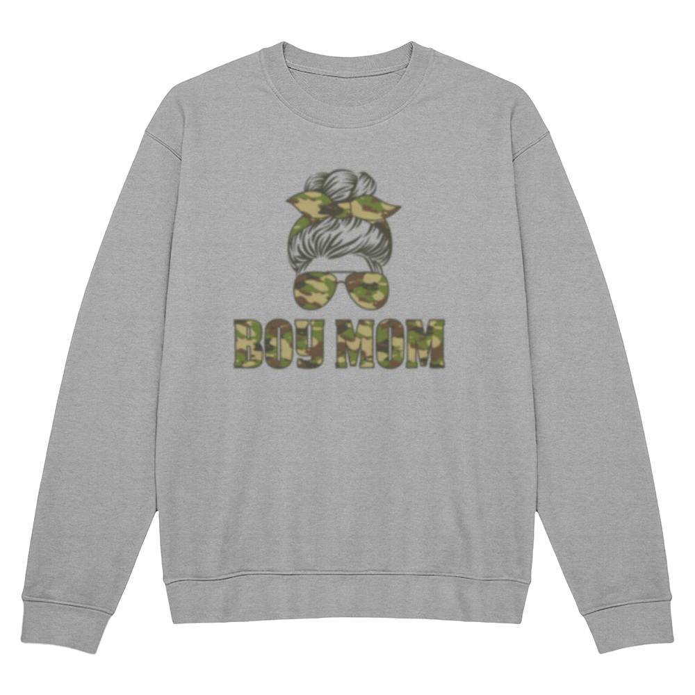 BOY MOM! - Unisex Crewneck  Fleece Sweatshirt