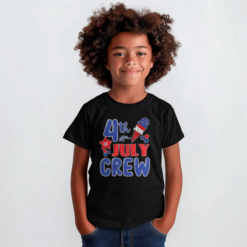 4th of July Crew - Little Kids T-Shirt