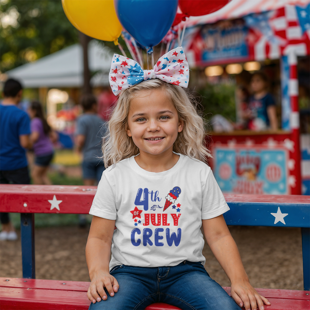 4th of July Crew - Little Kids T-Shirt