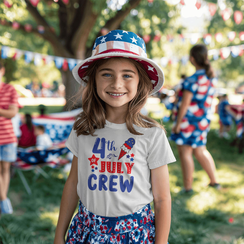 4th of July Crew - Little Kids T-Shirt