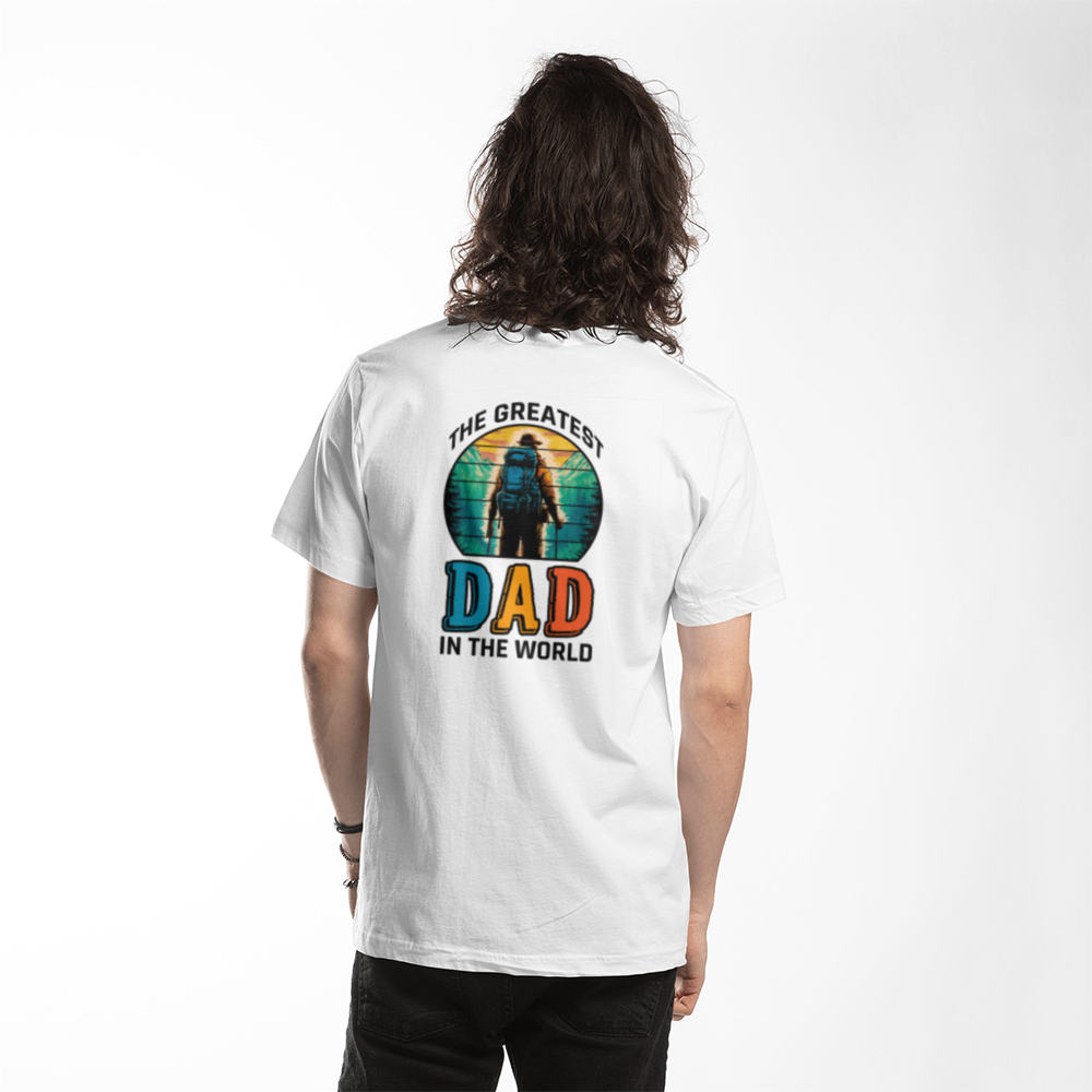 The Greatest DAD - Back Logo -White T-Shirt