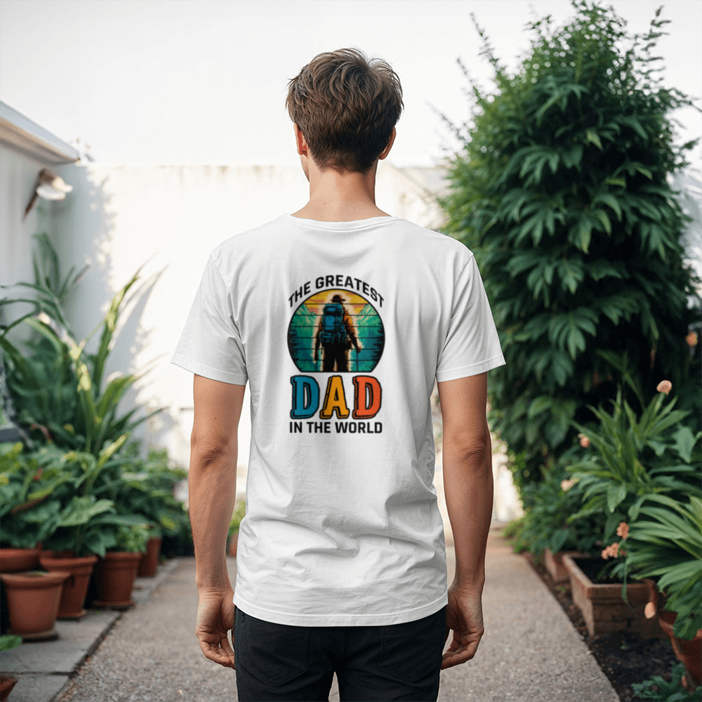 The Greatest DAD - Back Logo -White T-Shirt