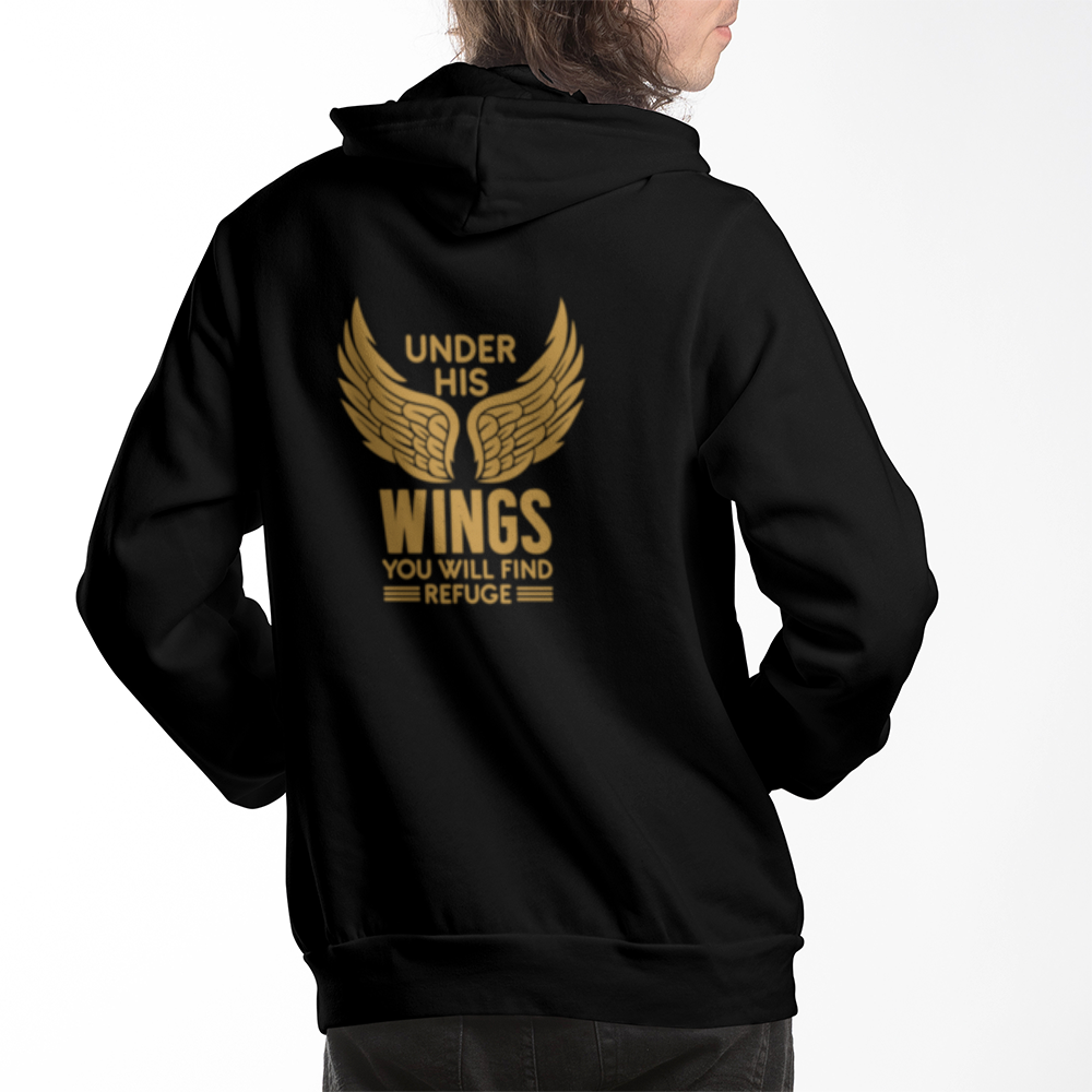 Faith - Under His Wings - Adult Unisex Pullover Fleece Hoodie