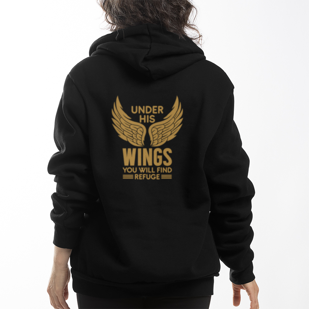 Faith - Under His Wings - Adult Unisex Pullover Fleece Hoodie