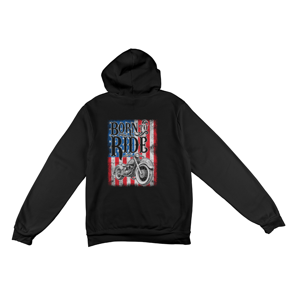 Born To Ride - Motorcycle - Unisex Pullover Fleece Hoodie
