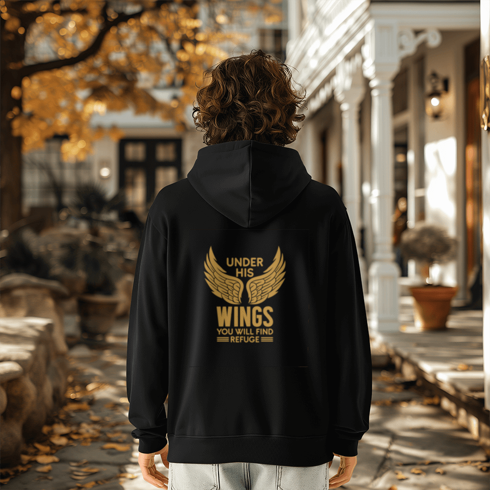 Faith - Under His Wings - Adult Unisex Pullover Fleece Hoodie