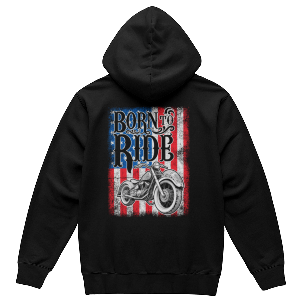 Born To Ride - Motorcycle - Unisex Pullover Fleece Hoodie