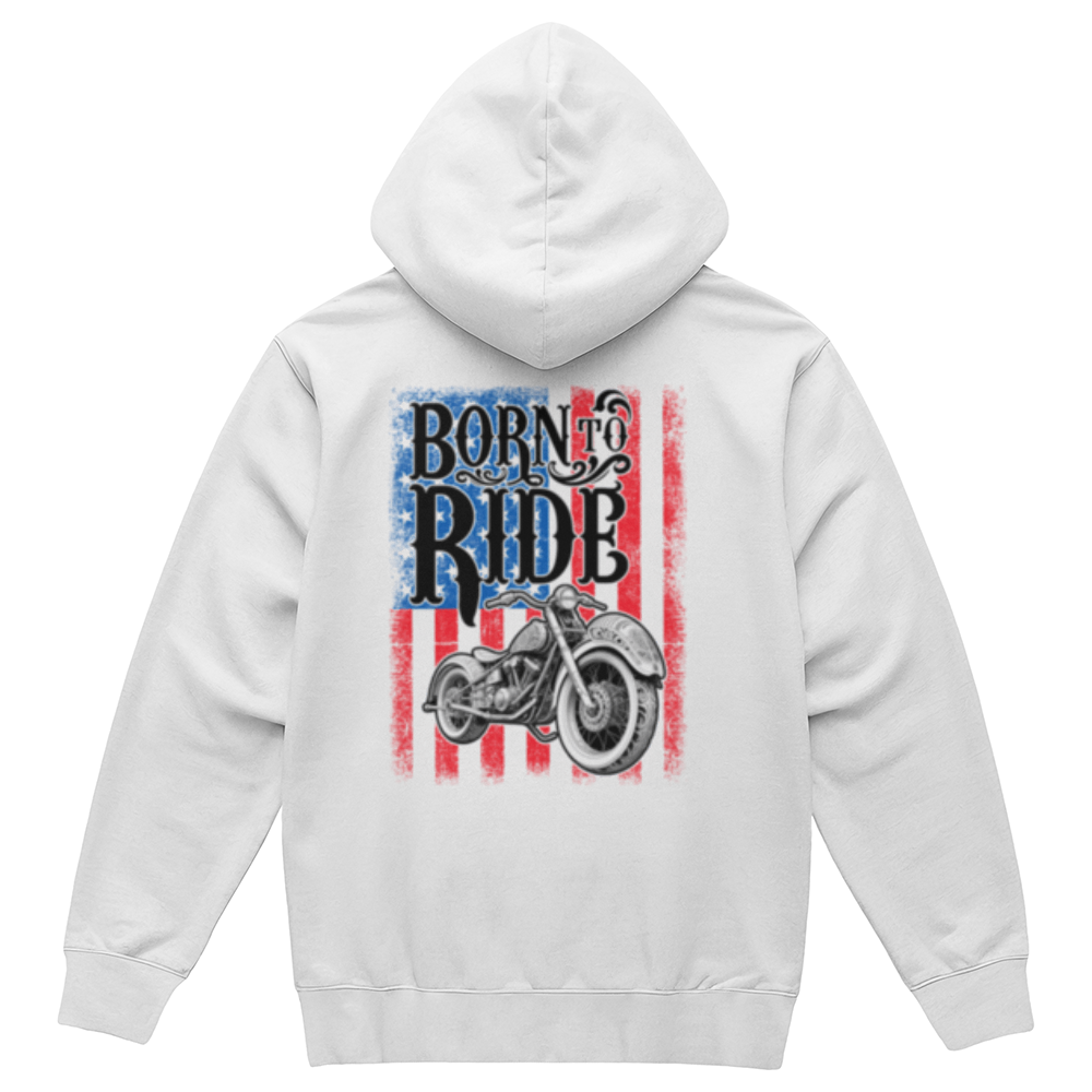 Born To Ride - Motorcycle - Unisex Pullover Fleece Hoodie