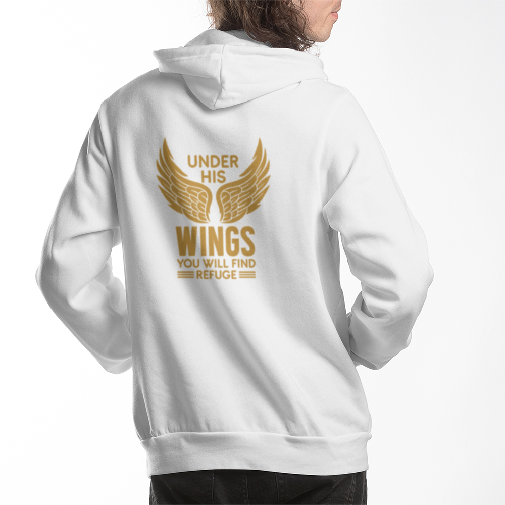 Faith - Under His Wings - Adult Unisex Pullover Fleece Hoodie
