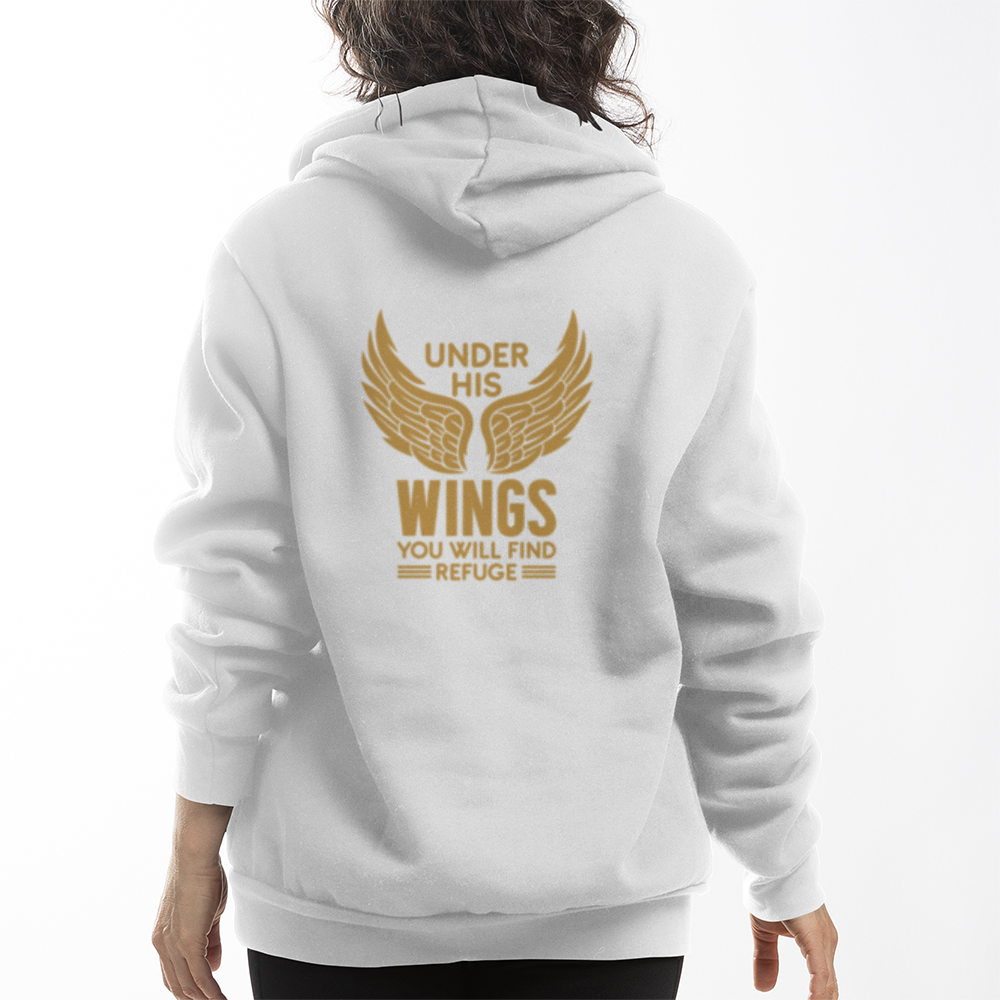 Faith - Under His Wings - Adult Unisex Pullover Fleece Hoodie