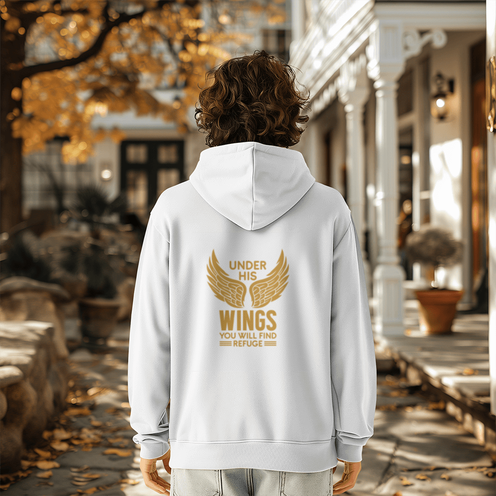 Faith - Under His Wings - Adult Unisex Pullover Fleece Hoodie