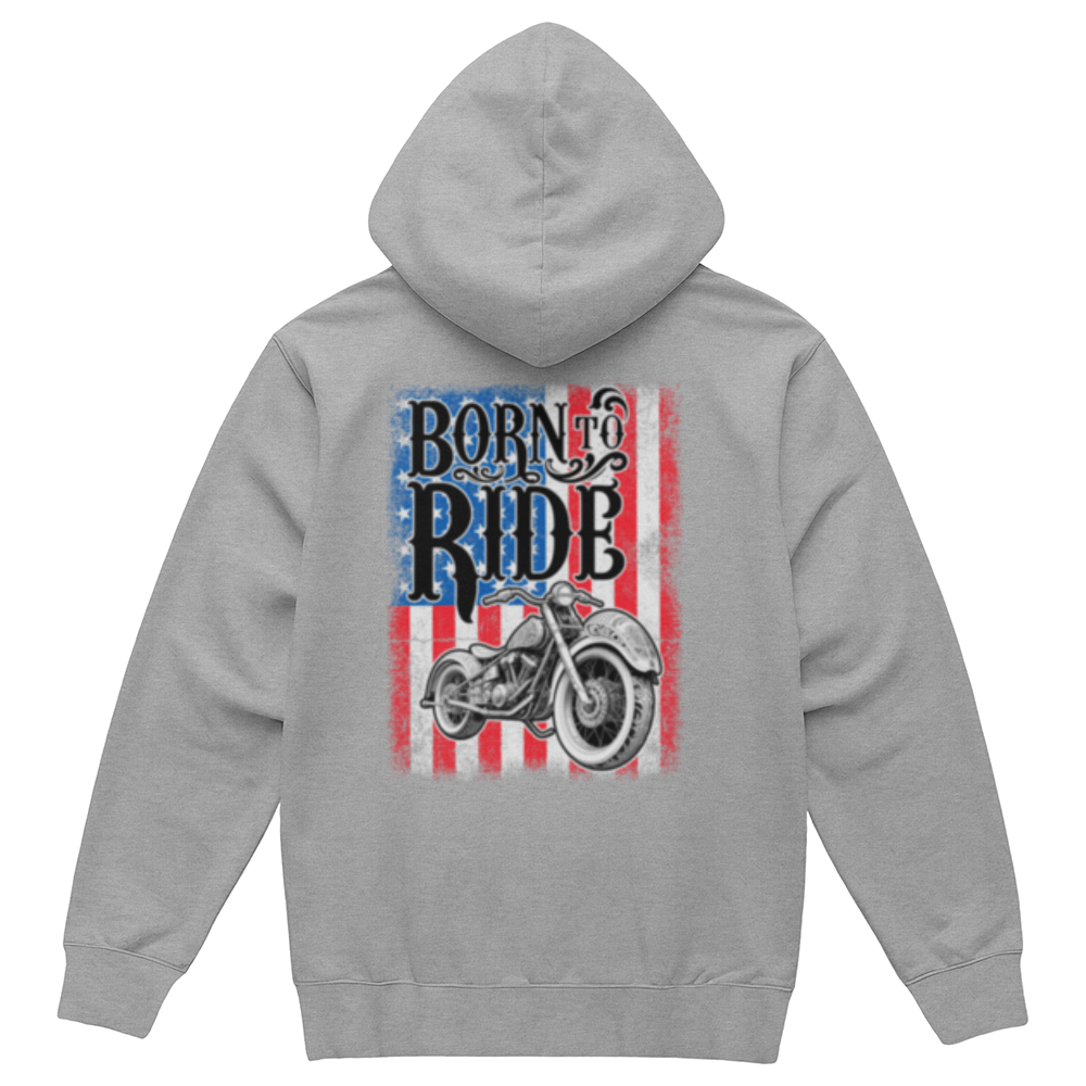 Born To Ride - Motorcycle - Unisex Pullover Fleece Hoodie
