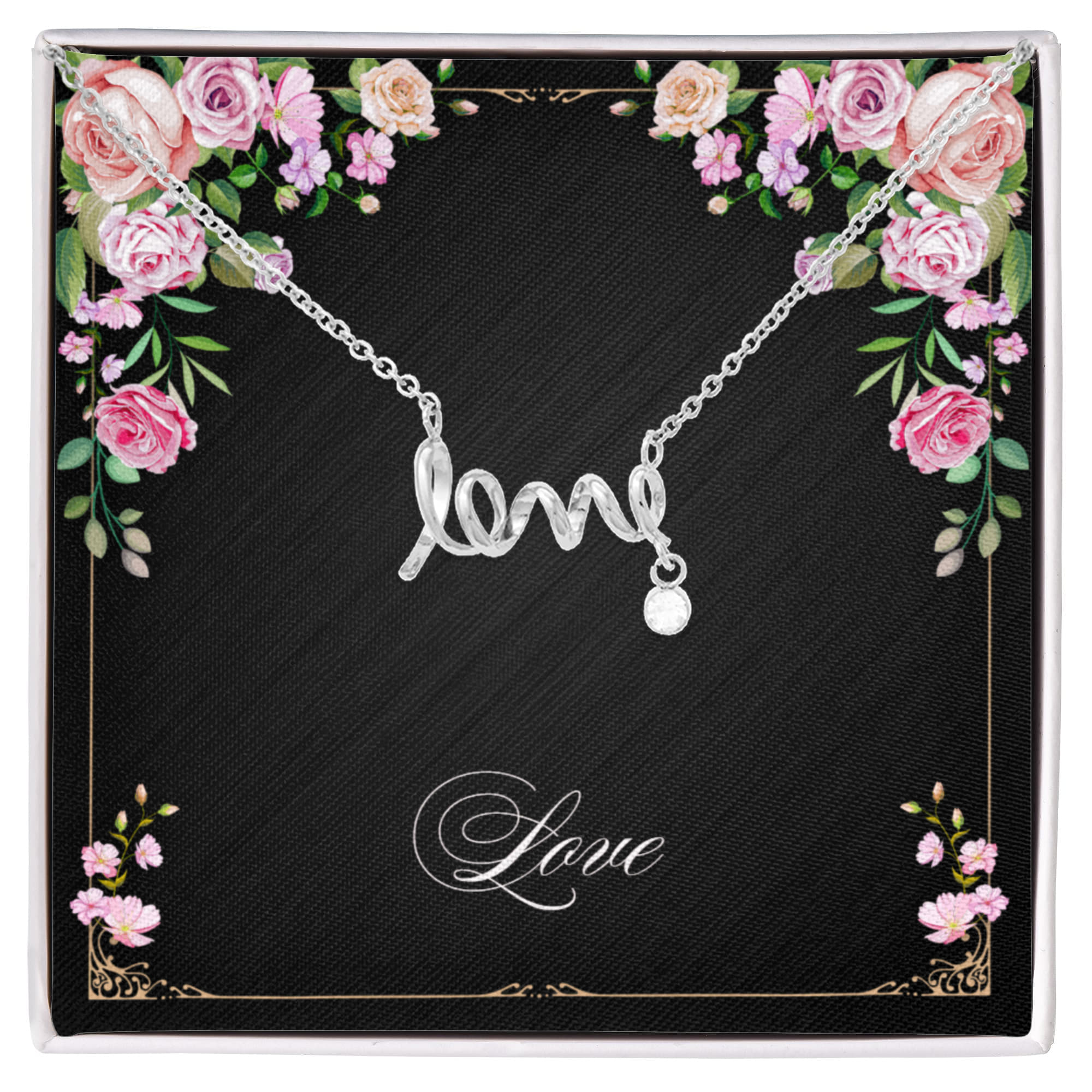 Love - Simple & True -  Hand Scripted Love Necklace