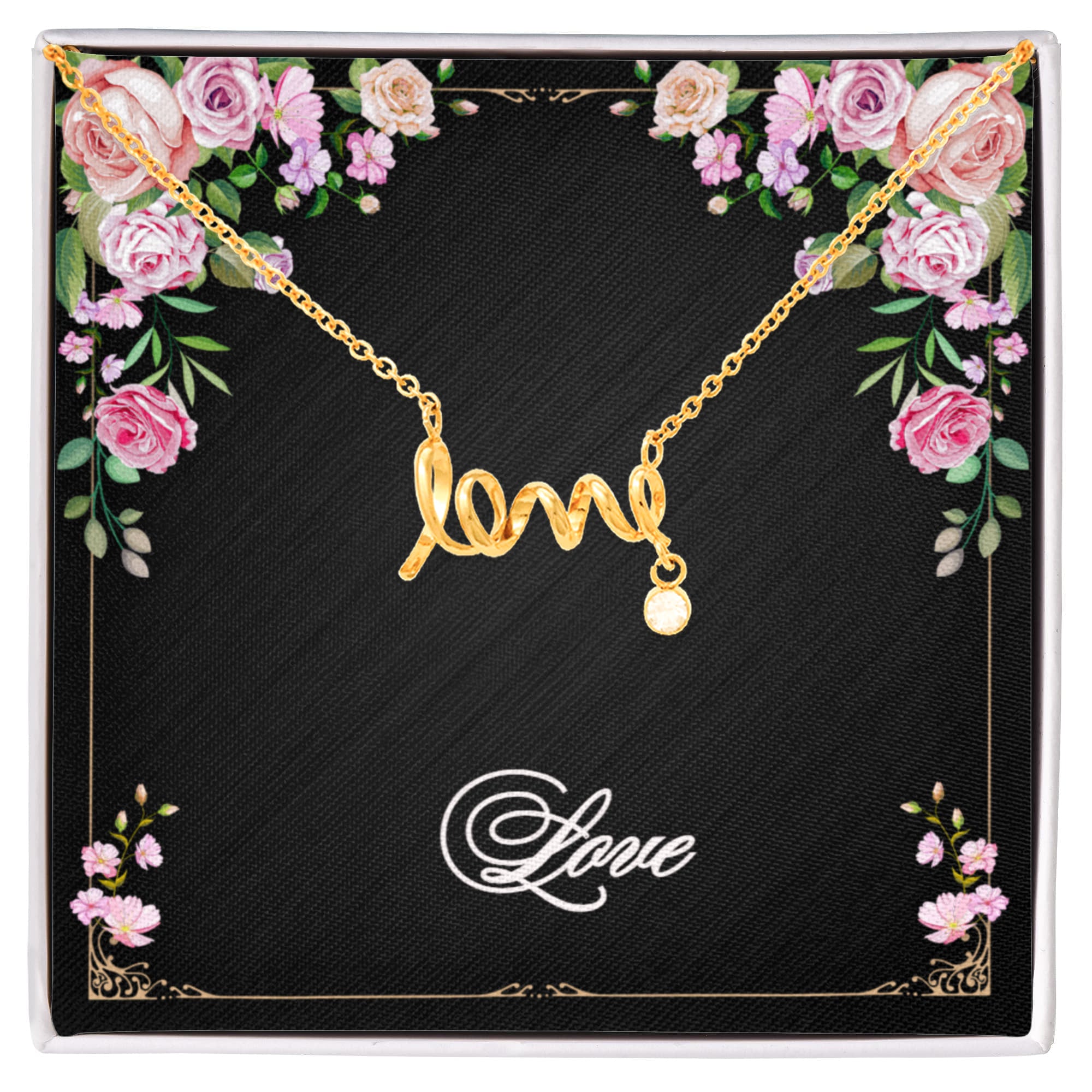Love - Simple & True -  Hand Scripted Love Necklace