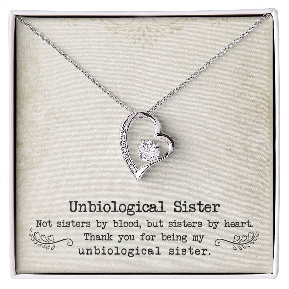 Unbiological Sister - Forever Love Necklace - GOLD FINISH