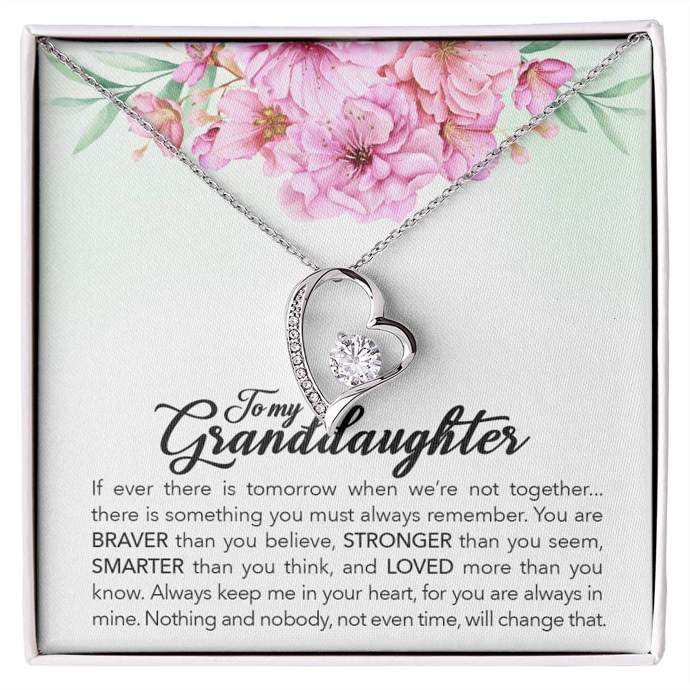 Brave Granddaughter - Forever Love Necklace -GOLD FINISH