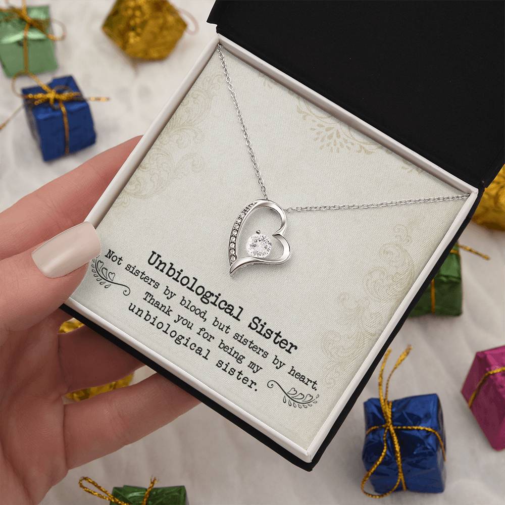 Unbiological Sister - Forever Love Necklace - GOLD FINISH