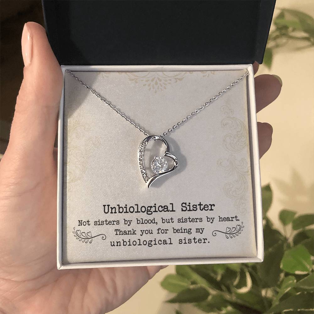 Unbiological Sister - Forever Love Necklace - GOLD FINISH
