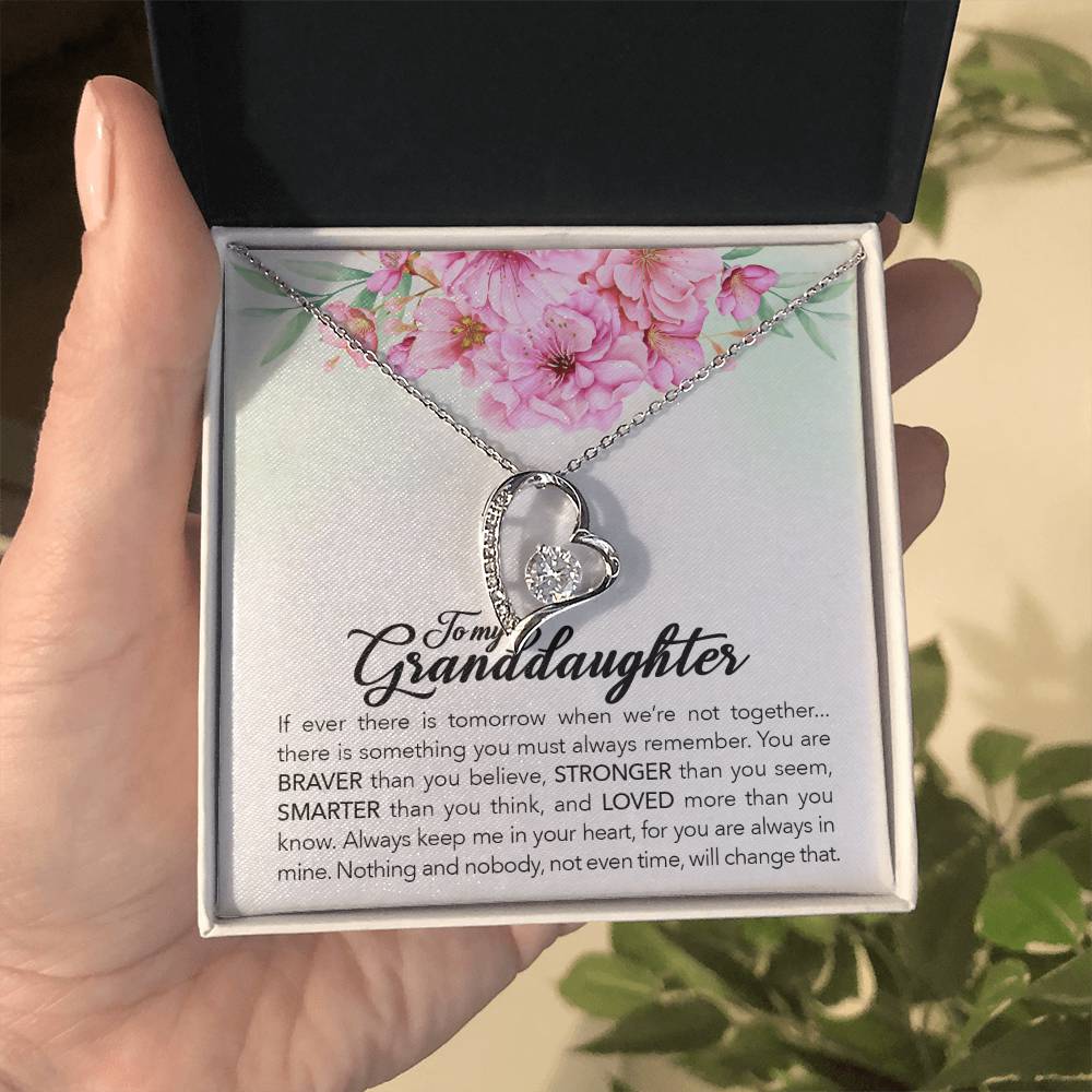 Brave Granddaughter - Forever Love Necklace -GOLD FINISH