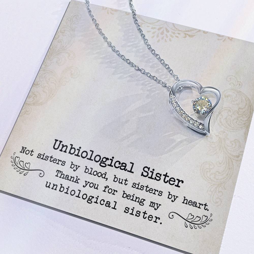 Unbiological Sister - Forever Love Necklace - GOLD FINISH