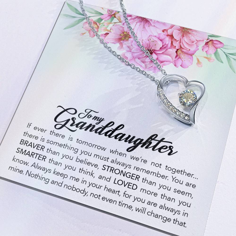 Brave Granddaughter - Forever Love Necklace -GOLD FINISH