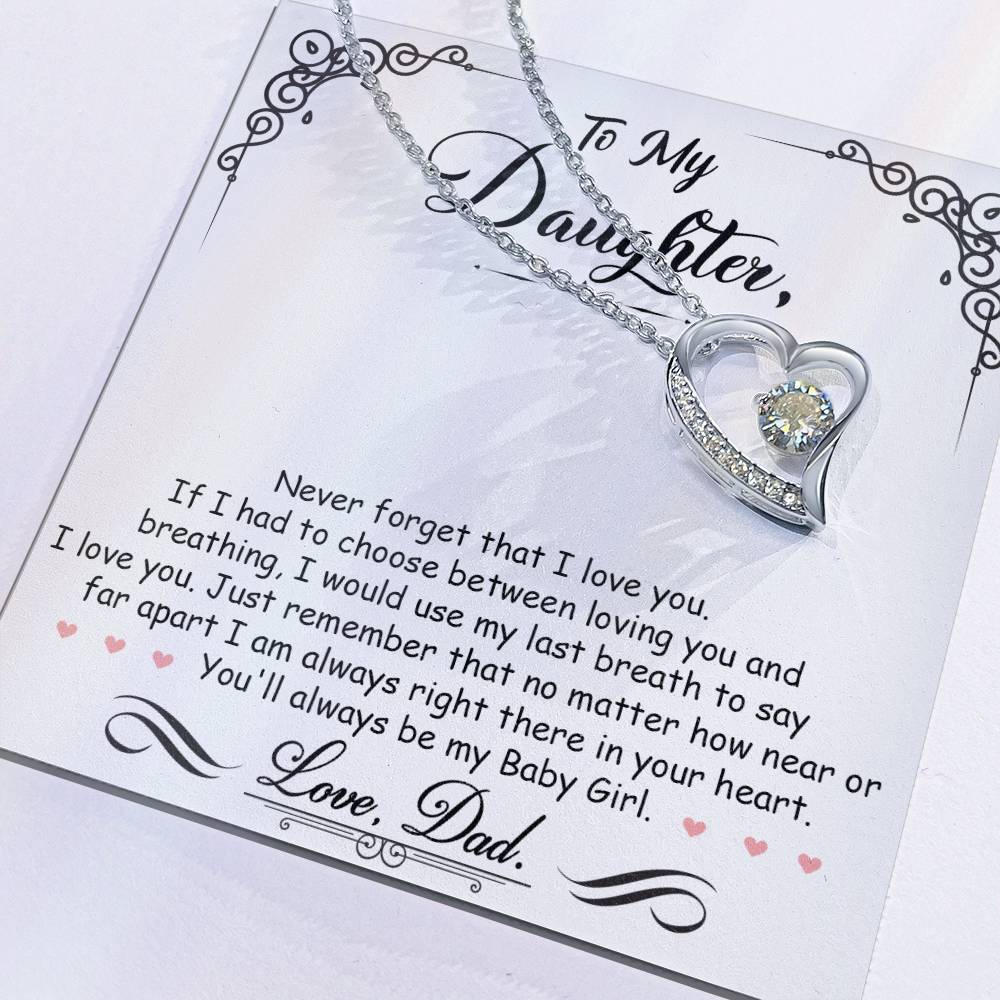 My Baby Girl - Forever Love Necklace - GOLD FINISH