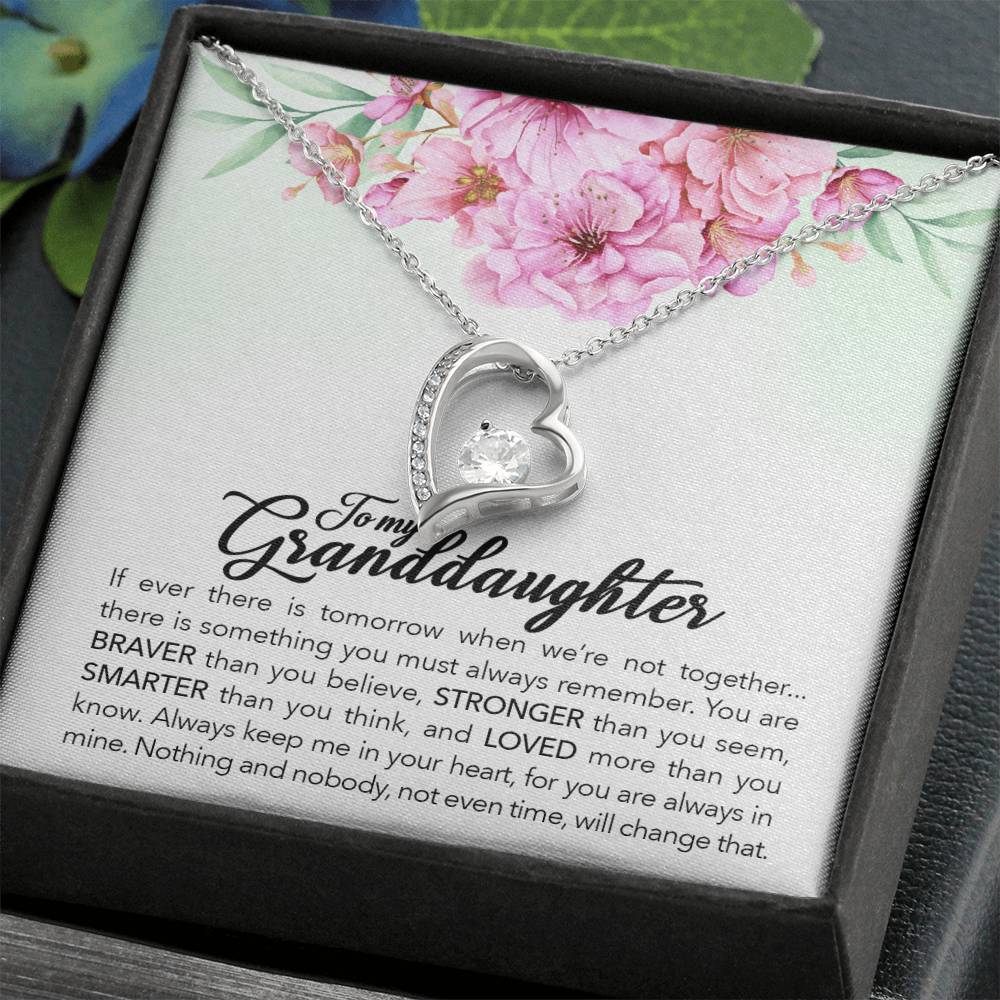 Brave Granddaughter - Forever Love Necklace -GOLD FINISH
