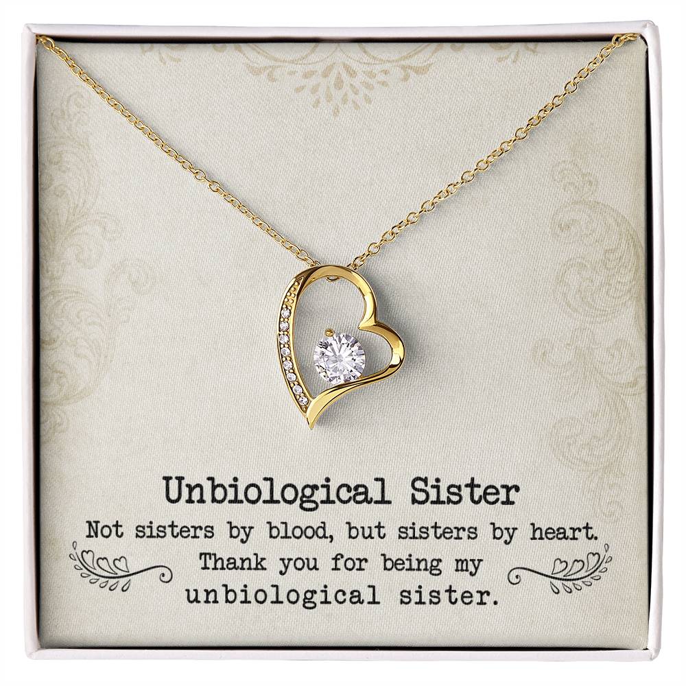Unbiological Sister - Forever Love Necklace - GOLD FINISH