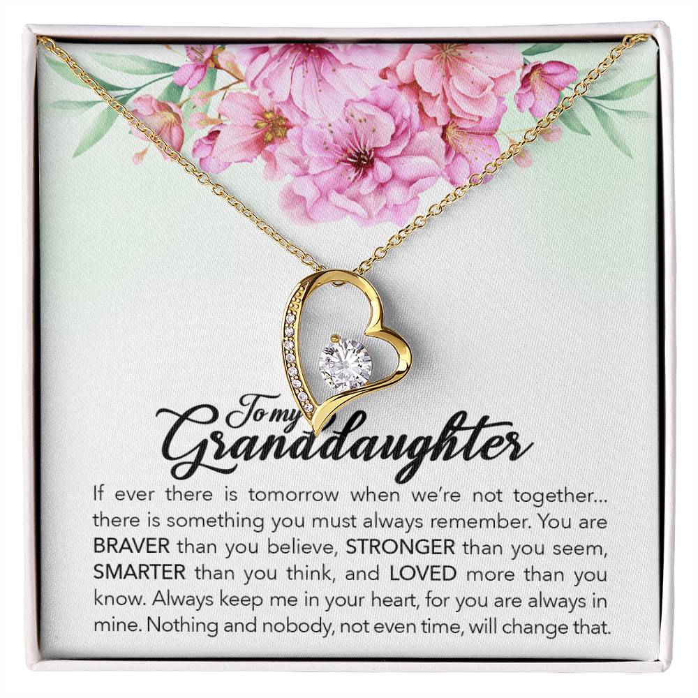 Brave Granddaughter - Forever Love Necklace -GOLD FINISH